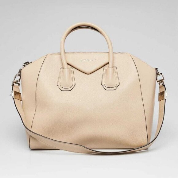 Givenchy Beige Sugar Goatskin Leather Medium Antigona Bag - Picture 1 of 12